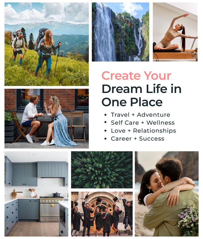 Tangobird Vision Board Book - Collage of Clip Art to Create your Dream Life Vision Board -Mothers day gifts Artwork Creativity