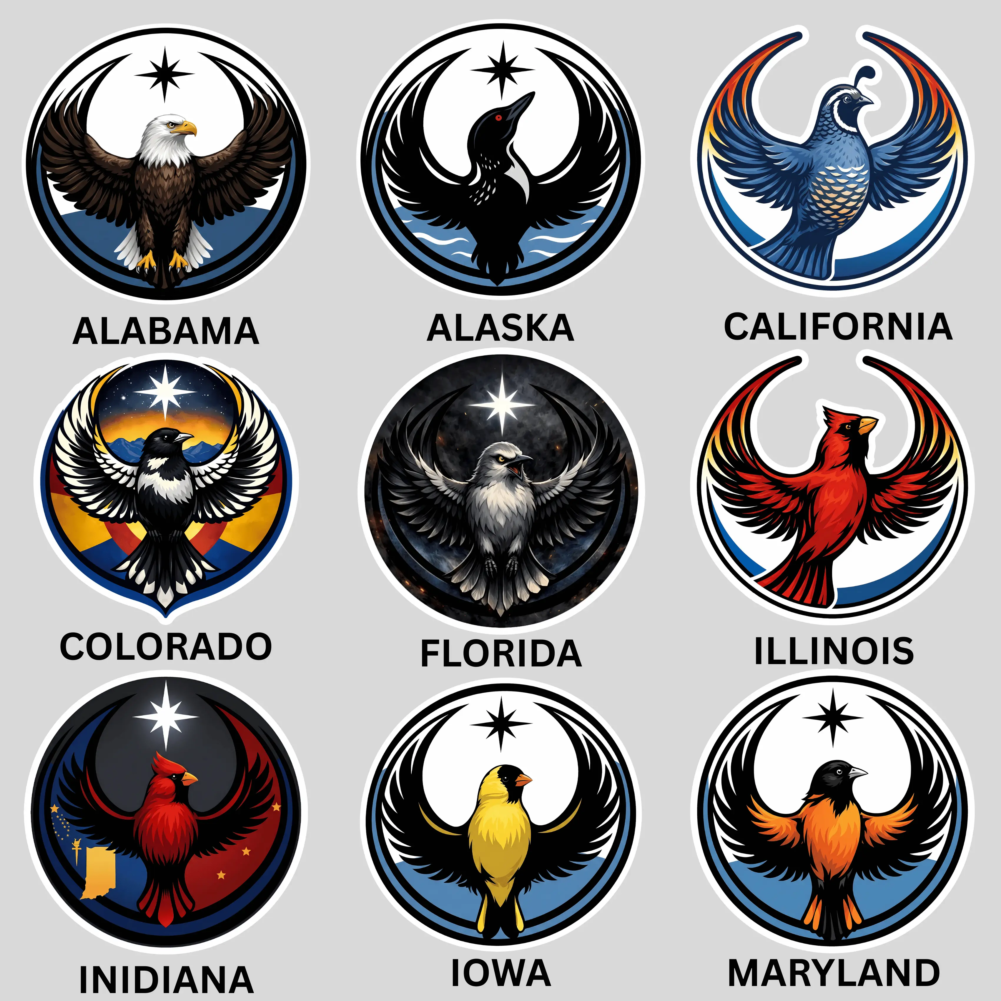 [KISS-CUT STICKER] Collection USA State ICE Activist Kiss Stickers, Resistance Symbol Community Solidarity Vinyl, State in US Political Sticker