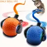Pet automatic obstacle avoidance toy ball, Automatic Rolling Ball, interactive smart cat toy with collision detection - USB charging, can realistically simulate the tail movements of all cat breeds