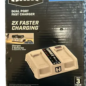 HART 40V Dual Port Fast Charger – 4A Sequential Charging System with LED Indicator