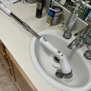 Product Review of Trucozie Electric Spin Scrubber, Cordless Cleaning Brush with 440RPM/90Mins Runtime, 3 Adjustable Angles&Sizes, 6 Replaceable Brush Heads, 2 Speeds for Bathroom Glass, Car Cleaning, Bathtub, and Shower from b**l