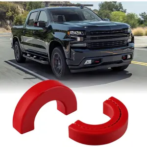 Tow Hook Covers Fit for Chevy Silverado 1500 2007-2026/GMC Sierra 1500 2007-2018, Customized Car Tow Hooks Compatible with Chevrolet Silverado 1500 Accessories 2007-2026 (Red)