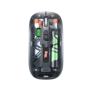 Wireless Bluetooth Dual-Mode Transparent Mouse for Computer and Laptop, Business Office Use, One-Click Return to Desktop