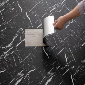 25/35 pieces per set plastic flooring, non-slip marble floor tiles, peel and stick self-adhesive wood flooring, PVC kitchen floor tiles, suitable for all inloors, quick floor and wall renovation 5.91*17.74 inches