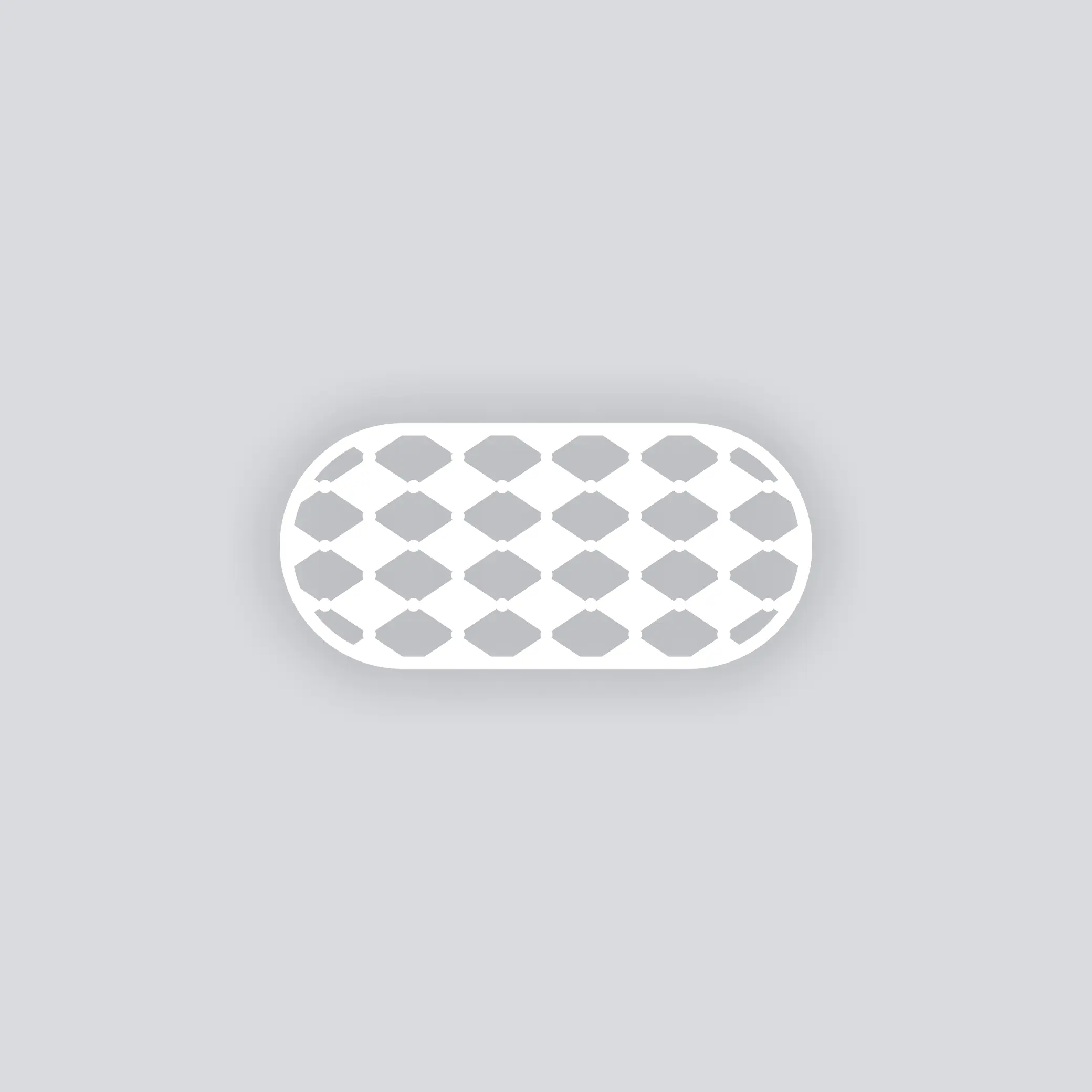 Diamond Chain Rounded Rectangle Face Clay Stencil