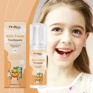 ORALHOE Children's Tooth Cleaning Mousse Gentle Cleaning Teeth Fresh Clean Press Toothpaste Cleansing