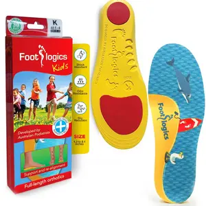 Orthotic Shoe Insoles with Arch Support for Children’s Heel Pain, Sever’s Disease, Growing Pains and Flat Feet