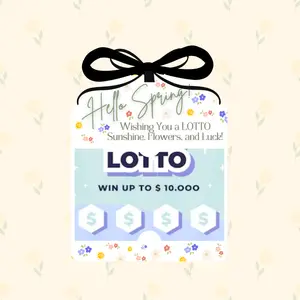 Spring Gift Tag | Lottery Ticket Insert