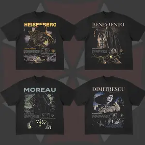 [HEISENBERG DIMITRESCU MOREAU BENEVIENTO] Resident Evil VILLAIN BOSS Heavy Cotton T-Shirt, Survival Horror Game Tee Collection, Apocalypse Shooter Game T-Shirts, Unisex Shirt for Gamer, Gift for Men & Women, Regular Fit True To Size.