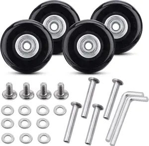 Wheels Repair Axles Repair Kit Set of 4 Luggage Suitcase Replacement