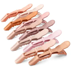 FRAMAR Neutral Alligator Clips for Hair Styling 10 Pack – Professional Alligator Hair Clips for Women, Hair Clip for Women, Salon Hair Clips for Styling – Firm Hold without Slipping