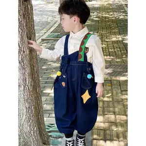 Kids Clown Print Overalls Under 12 - Boys & Girls Cartoon Denim Dungarees. Cute & Stylish Suspenders Pants, Perfect for Spring/Fall. Kids Overalls Boys Pants Girls Pants, Perfect for Outdoor