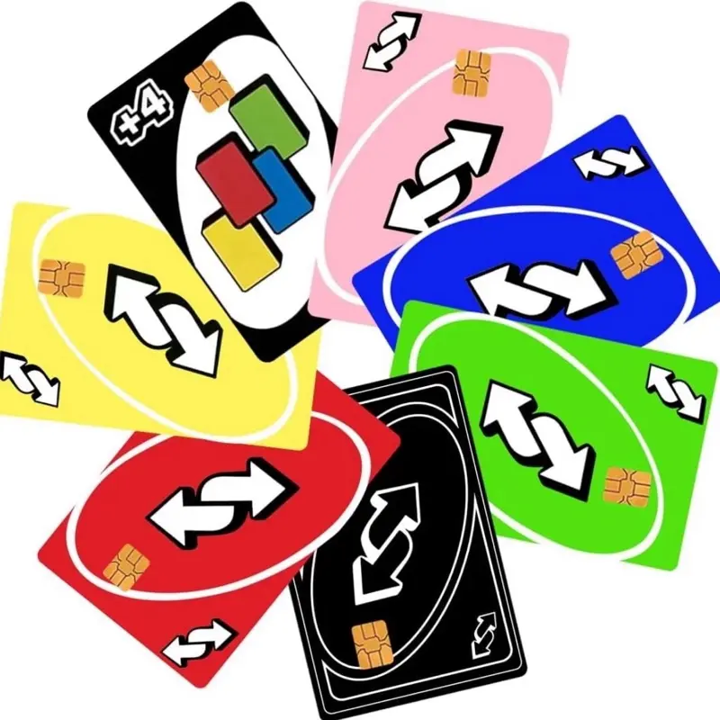 7 Pack UNO Reverse Card Credit Card Skin - Debit Card Sticker Decal Cover Meme