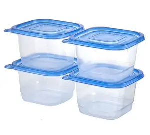 Mainstays 4 Pack 4.4Cup Plastic Square Food Storage Container