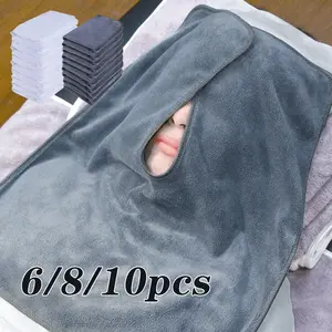 Microfiber Beauty Towel, 6/8/10pcs Oil-free U-shaped Beauty Towel, Household Towel for Salons and Spas, Super Absorbent Towel, Household Textiles