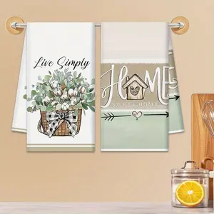 2pcs 23.6x15.7 In Funny Moving Gift Birthday Gift Farm Home Decoration Summer Spring Decoration "Decorative Kitchen Towels With Inspirational Quotes For Home Decor" Unique Towels For Kitchen