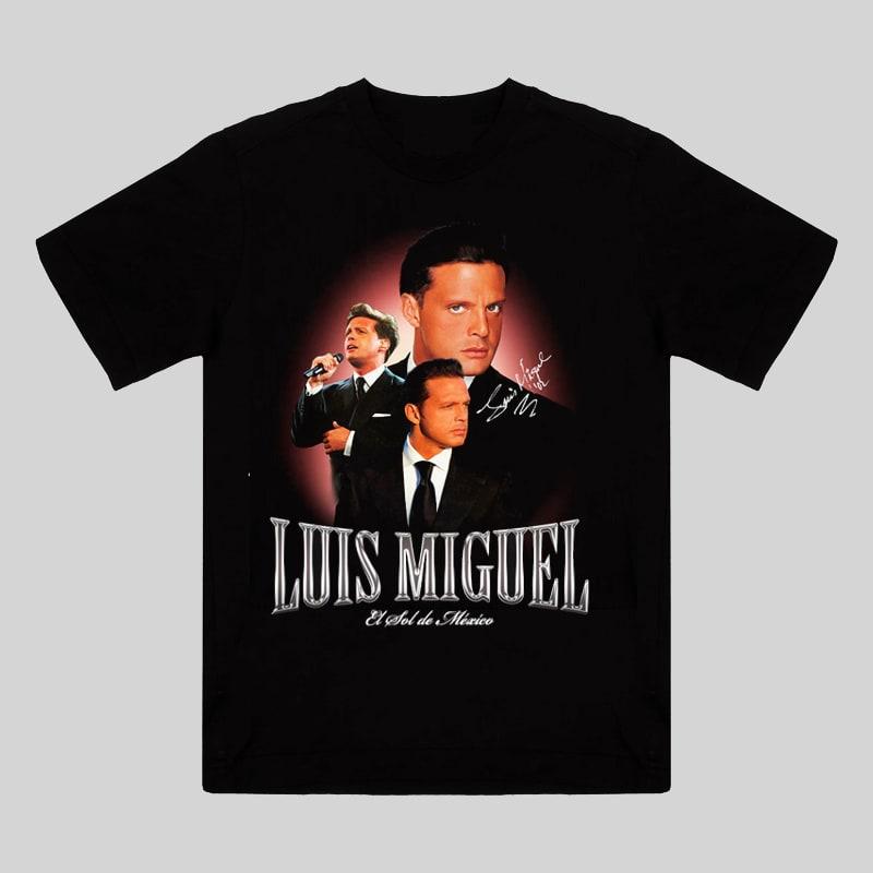 Luis Miguel Signature Black T-shirt Cotton For Men Women S-4xl Na6855333