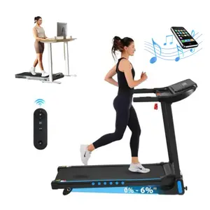 High Capacity Treadmill for Home, 3.0 HP Foldable Incline Running Machine, Bluetooth Speaker, USB/Type-C Charging, 350 lbs Limit