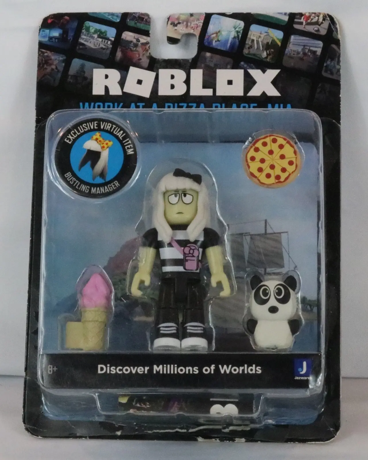 Roblox Figure Mia Work At A Pizza Place Bustling Manager Action Toy Series New