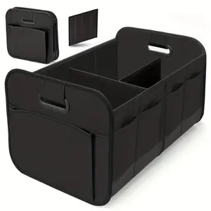 Car Trunk Organizer, Large Capacity Car Storage Holder with 10 Pockets, Fits Suv Sedan Small Van, Essential Car Accessories, Car Interior Accessory