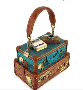 Baggage Claim Top Handle Pseudo Suitcase Bag