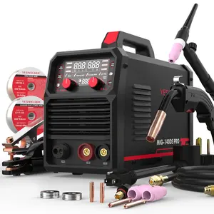 YESWELDER MIG-140DS-PRO Gas Gasless MIG Welder 140Amp with Lift TIG Torch | Synergic MIG Control, Dual Volts 110/220V & Large Digital Display | Gas/Flux Core/Lift TIG/Stick 4-in-1 Welding Machine tiktokshopspringglowup