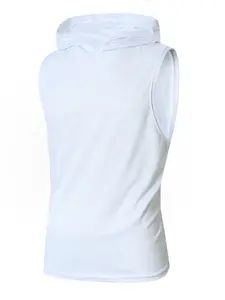 2026 New Style Fashion Fitness Must-Have Hooded Sleeveless Tunic for Men - Mesh Ventilated Sports Running Blouse - Loose Fit for Showing Muscles - Trendy Casual Fitness Outerwear