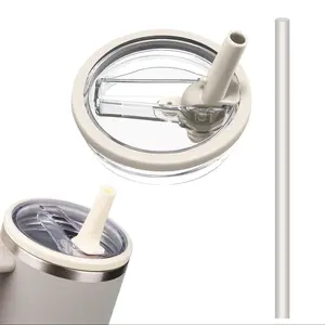 Leak-Proof Replacement Lid (40 Oz) for Stanley Cup Accessories, Flip Top Straw Cup Leak-Proof Lid for 40 Oz Stanley Cups, Tumbler Straw Lid