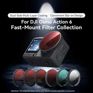 Dji Action 6 Quick-Release ND Filter Lens Protector, Sport Camera Accessories, Durable Protection for Dji Action Cameras