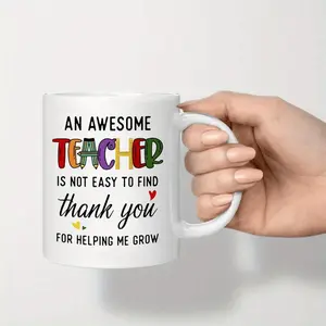 1pc Ceramic Coffee Mug, Insulated, Reusable Multipurpose, Machine Washable, with My Dear Teacher, for Teacher Appreciation Gift, Friends and Family, Every Occasion