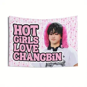 Tapestry A Banner For Skz Changbin'S Rabbit-Themed Concert, Ate Kpop Flag, Tour Merchandise, Sleepover Gift Suggestions, Birthday Gifts, And Concert Merchandise Wall Hangings (60X40 60X51)