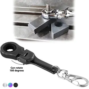 10mm Ratcheting Wrench Key Chains Portable Ratchet Wrench Keychain Key Ring Flex Head Mini Hardware Tool#SummerWins #DealsForYouDays