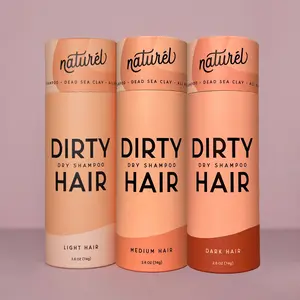 Naturel Dirty Hair Dry Shampoo - Vegan & Cruelty-Free, All-Natural Formula with Grapefruit Oil for Light, Medium, Dark Hair Types - Eco-Friendly, Plastic-Free Packaging
