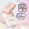 7-Grid Compact Durable Locking Plastic Moisture-Proof Pill Organizer - Supplement Organizer, Vitamin Dispenser, Portable Home Travel Storage Box