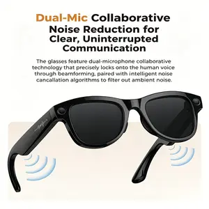 AI Smart Glasses with 4K Camera and Audio, 3600mAh Charging Case, Bluetooth Video Recording Sunglasses with ChatGPT Translation, Voice Control, Object Recognition, Smart Glasses for Men and Women