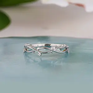 Nature Inspired Twig Stacking Wedding Band