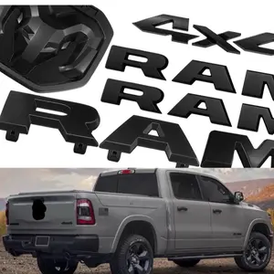 5Pcs For Grille Tailgate 4x4 Emblem Badge For Ram 1500 2019-2023