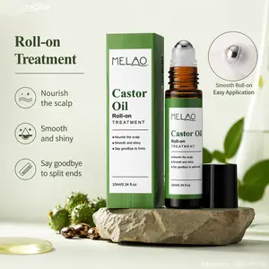 Melao Castor Oil Roll-on Treatment Pure Natural Anti Massage Oil Leak 10mL 0.34oz Body Care Premium Grade for Safe Effective Care