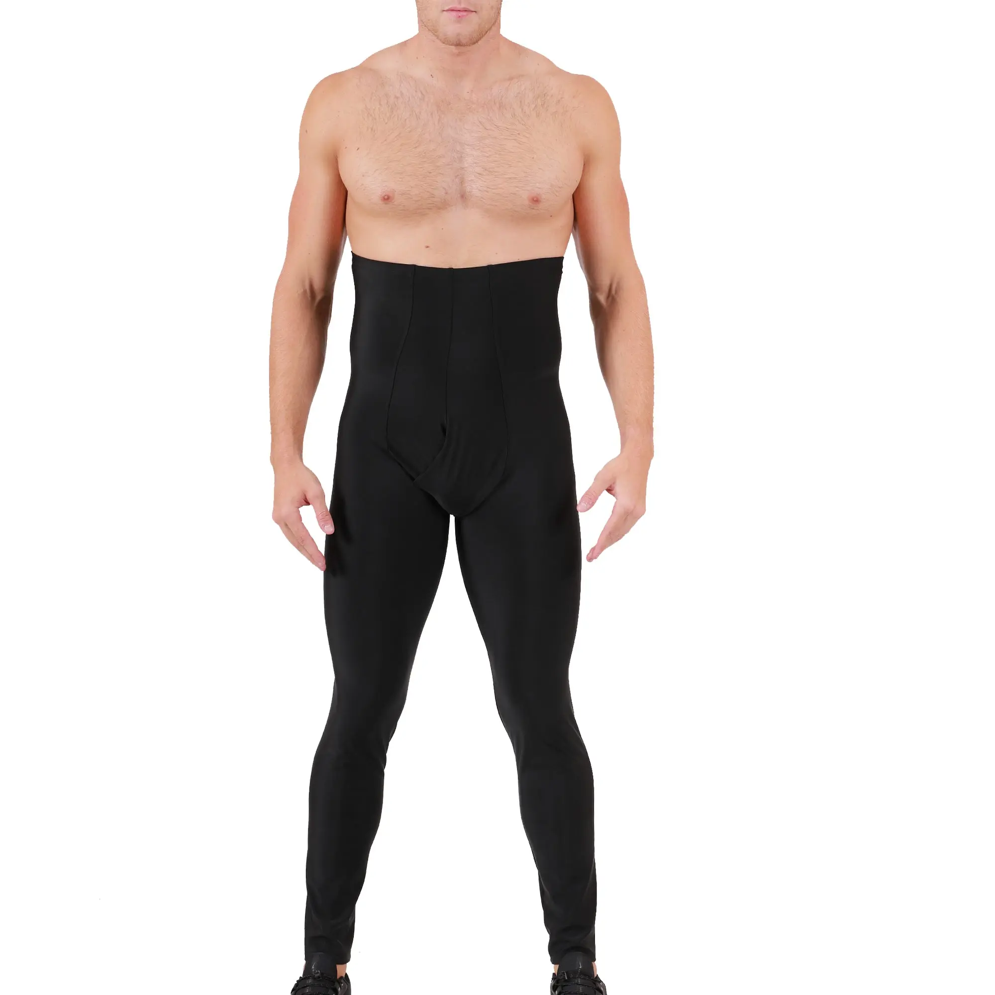 INSTA SLIM Men’s High Compression Hi-Waist Pants MP2005 – Performance Compression Leggings, Supportive Fit, Breathable 4-Way Stretch, Versatile for Training & Daily Wear, Made in USA