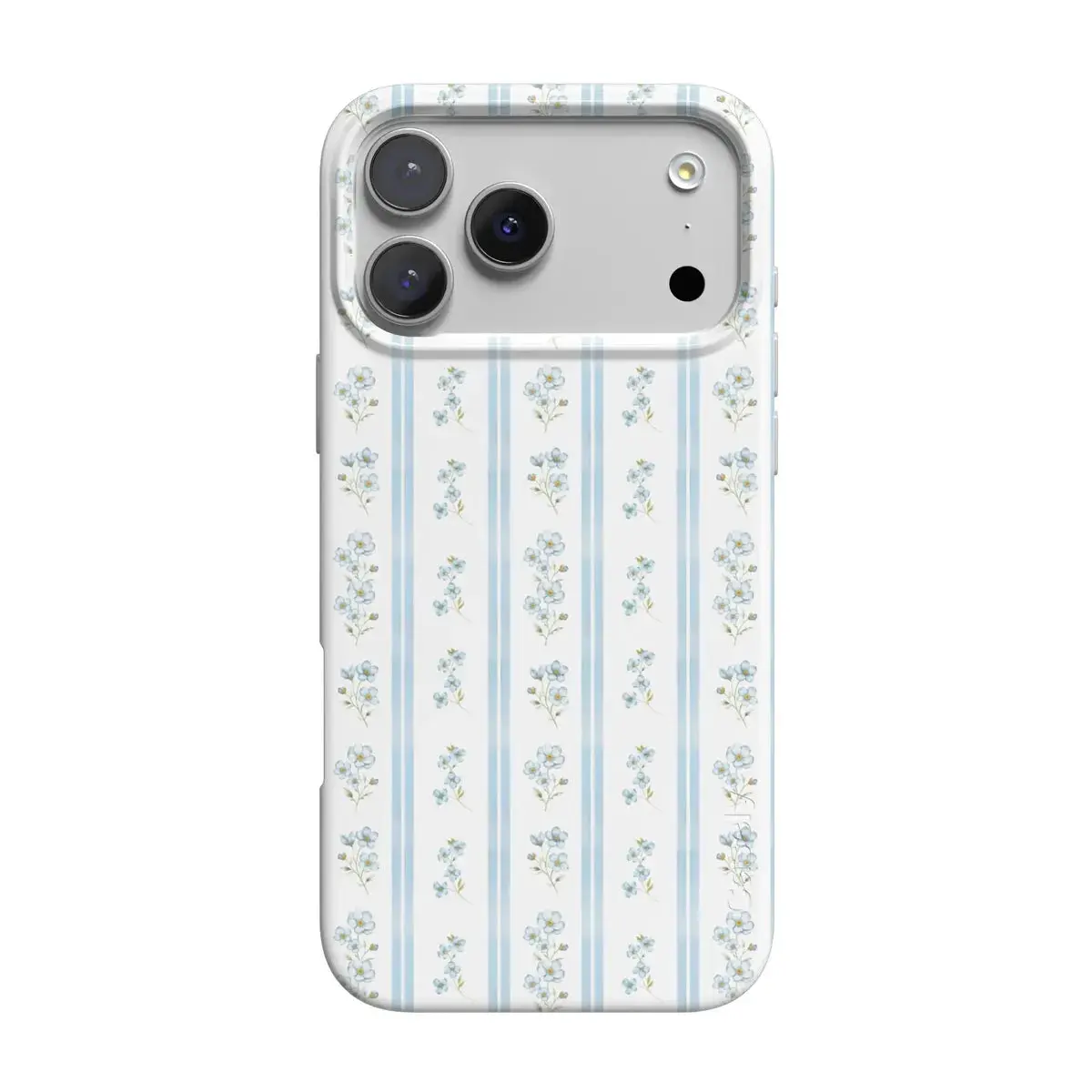 Casely iPhone 17 Pro Max Case | Cottage Stripe | Blue Floral | Compatible with MagSafe | Classic Ultra Thin Design