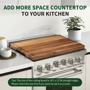 Heavy Duty Reversible Acacia Butcher Block, 20x15x1.5 Inch with Juice Groove and Handle for Kitchen Chopping,summervibes