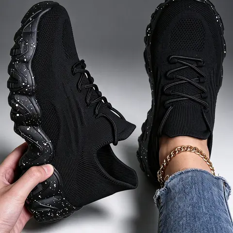 Women's Low Top Ankle Athletic Shoes - Breathable Knit Slip-On Casual Sports Shoes, Cushioned Non-Slip Sole, Lightweight Seamless Fit for Training, Workout Sneakers for Daily Wear