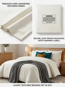 Luxury Textured Bedding Set – Soft Breathable