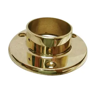 2 In. Wall Flange - Polished Brass