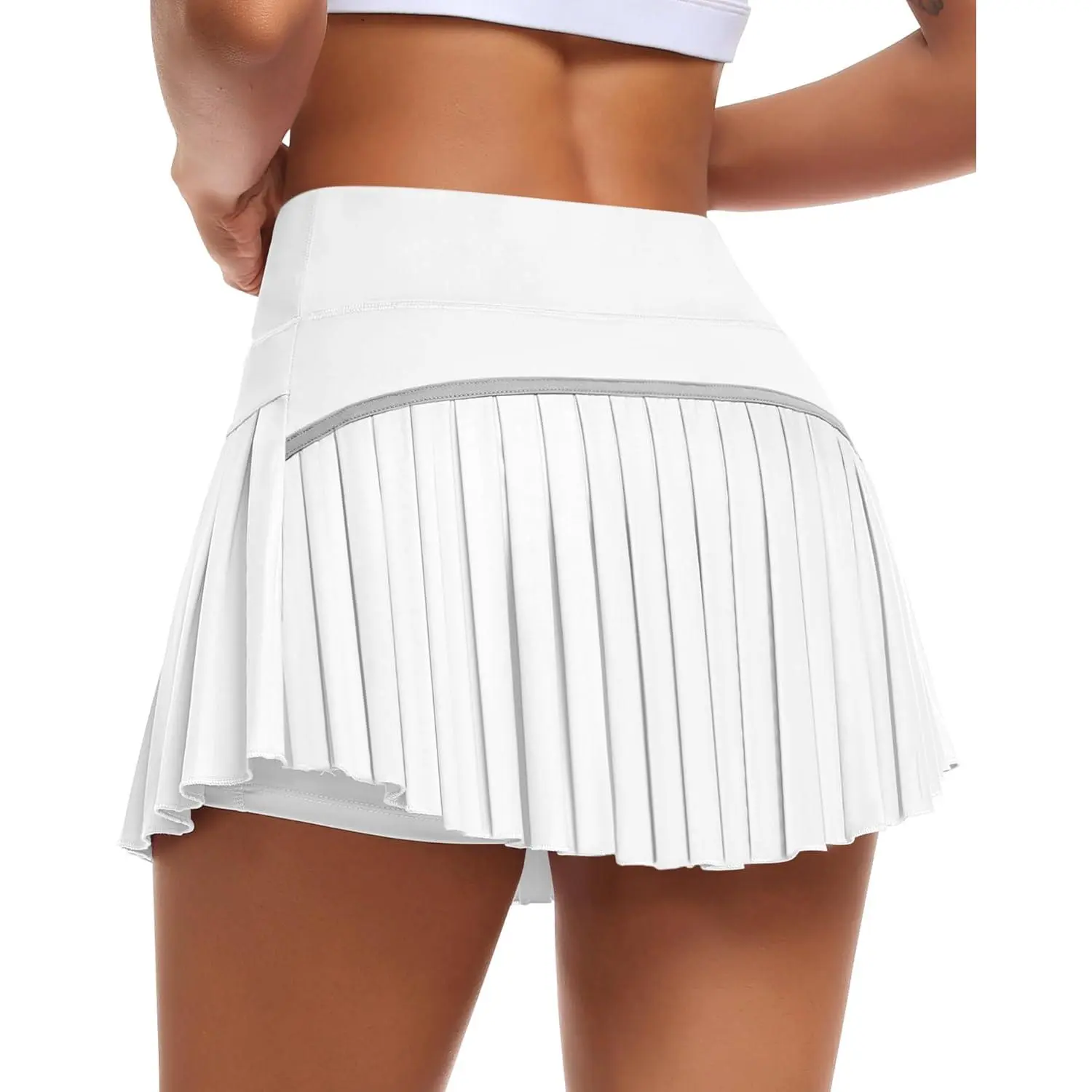 Womens Pleated Tennis Skirt with Shorts High Waisted Golf Skort Mini Skirt Workout Skirt Athletic Skorts with Pockets