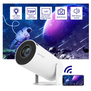 Mini Projector, Projector with WiFi and Bluetooth Portable Full HD Support, Auto Keystone Correction Wall Movie Rotatable Projector for Bedroom Outdoor Phone HDMI USB Laptop