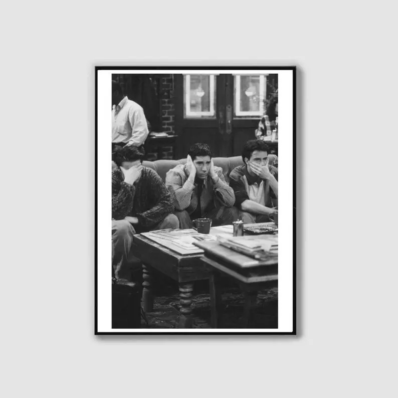 Friends Poster Print, Black and White, Friends Poster