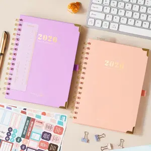 Monthly Planner8.4" X 5.7", Jan. 2026 - Dec.2026Calendar BookWith Ruler, to Do List & Notes Pages, 4 Planning Stickers, Spiral Bound Daily Agenda Book for Time ManaSynthetic Gemstoneent Christmas Gifts