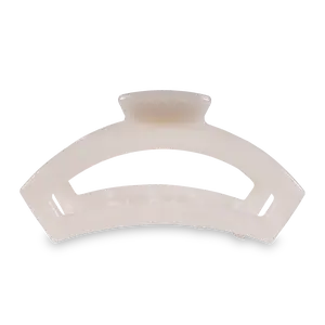 TELETIES - Open Hair Clip | Large | Coconut White