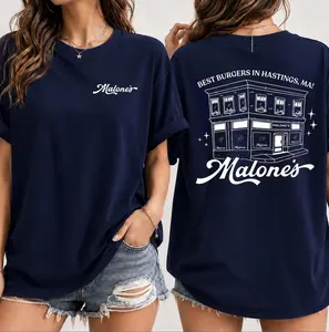 Malone's Bar Off Campus Unisex T-Shirt, Briar U Hockey Romance Tee, Best Burgers Hastings MA, Bookish Gift